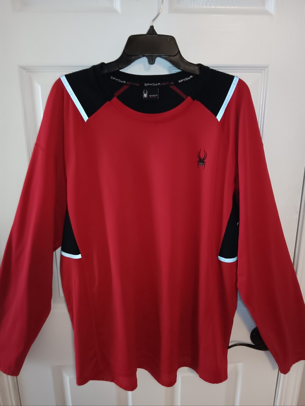 Spyder Active Men's Large Spyder Red ProWeb Gym Long Sleeve Pullover Shirt